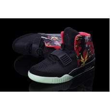 Nike Yeezy 2 черный в цветы